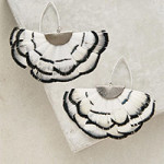 warbler earrings black and white