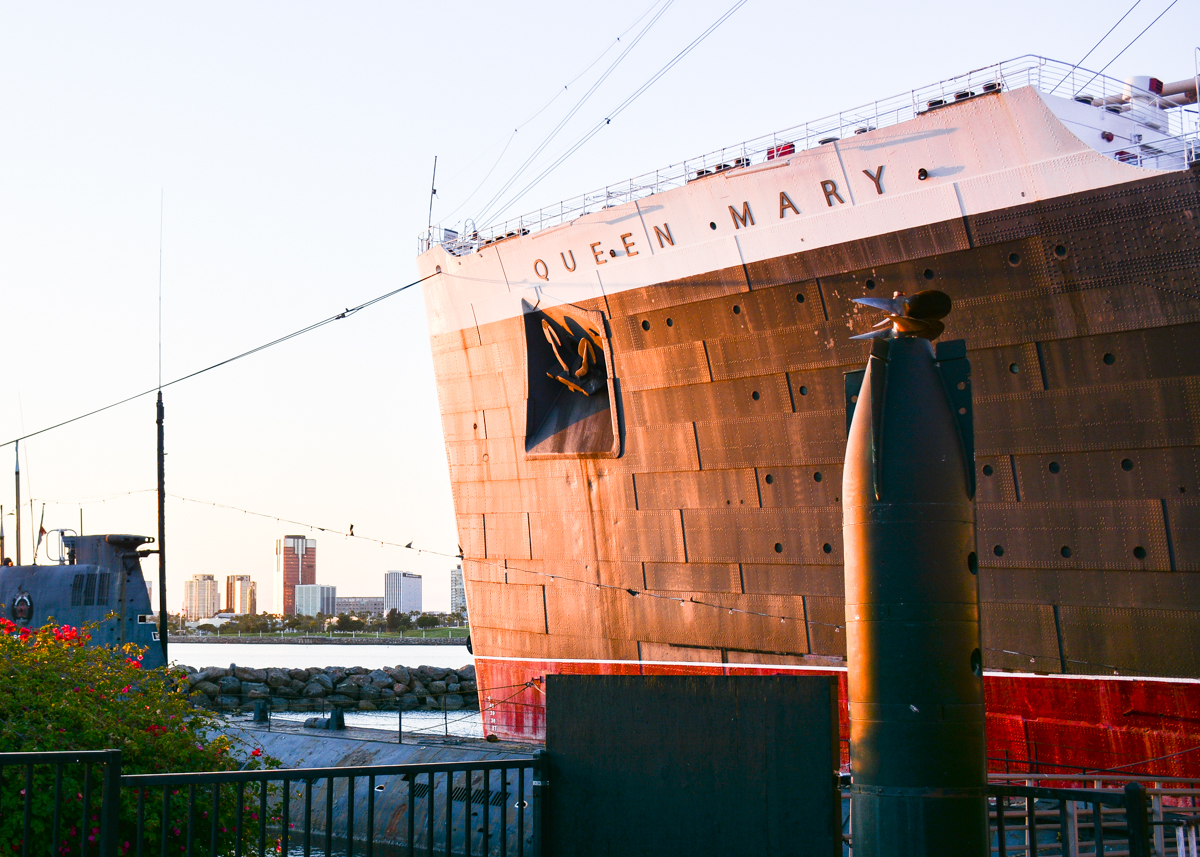 The Queen Mary at Sunset