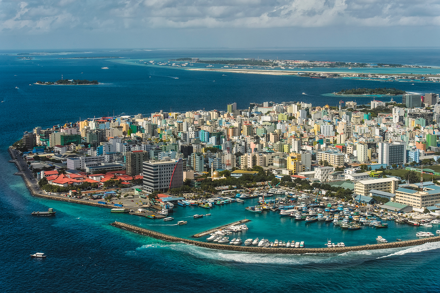 The capital of the Maldives from above