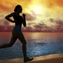 woman silhouette running