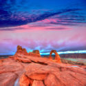 Sunset in Arches National Park in Moab Utah