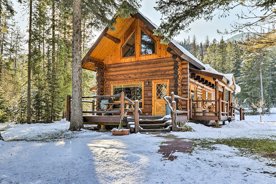 glacier park log cabin